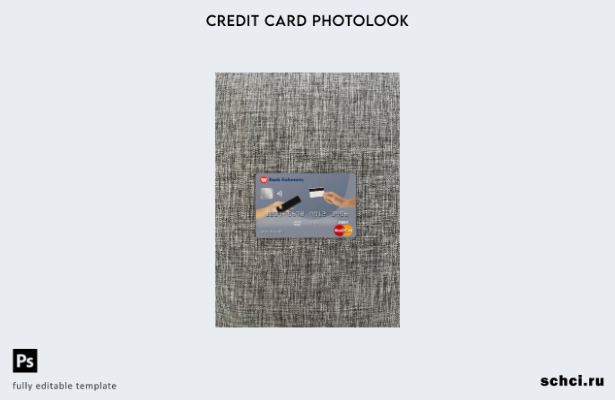 цифровая загрузка Botswana Bank Gaborone, шаблон Mastercard Photolook спереди